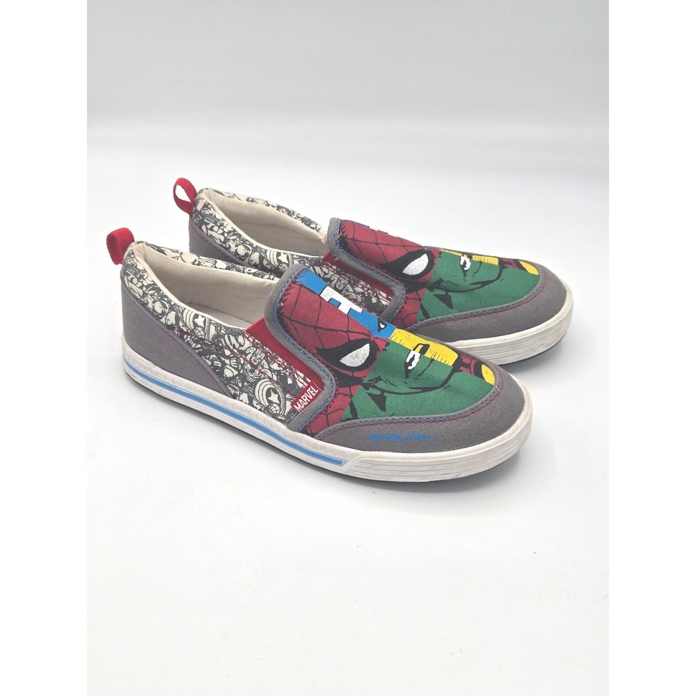 Marvel Comics Slip-On Sneakers Toddler Superhero Spiderman Captain America